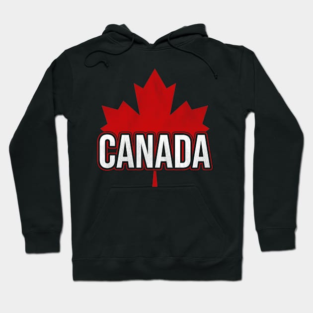 Canada Flag Maple Leaf Hoodie by funkyteesfunny